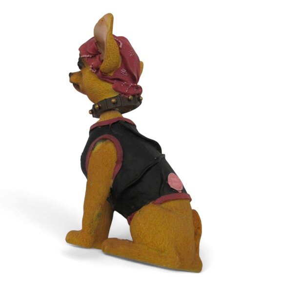 CHIHUAHUA Bobble Head FIGURINE With Bandana And Collar Resin 6" Tall - Picture 9 of 10